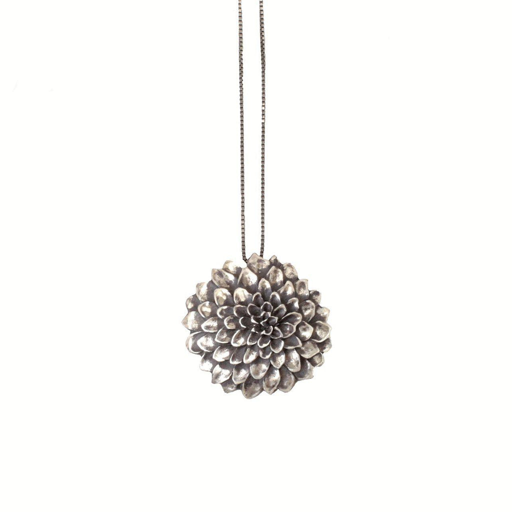 Dahlia Flower-Necklace-Peaks & Prairies Jewellery