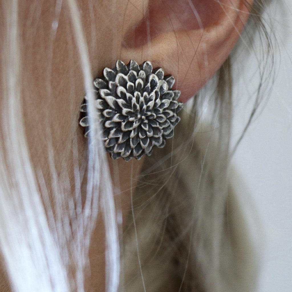 Dahlia Flowers-Earring-Peaks & Prairies Jewellery