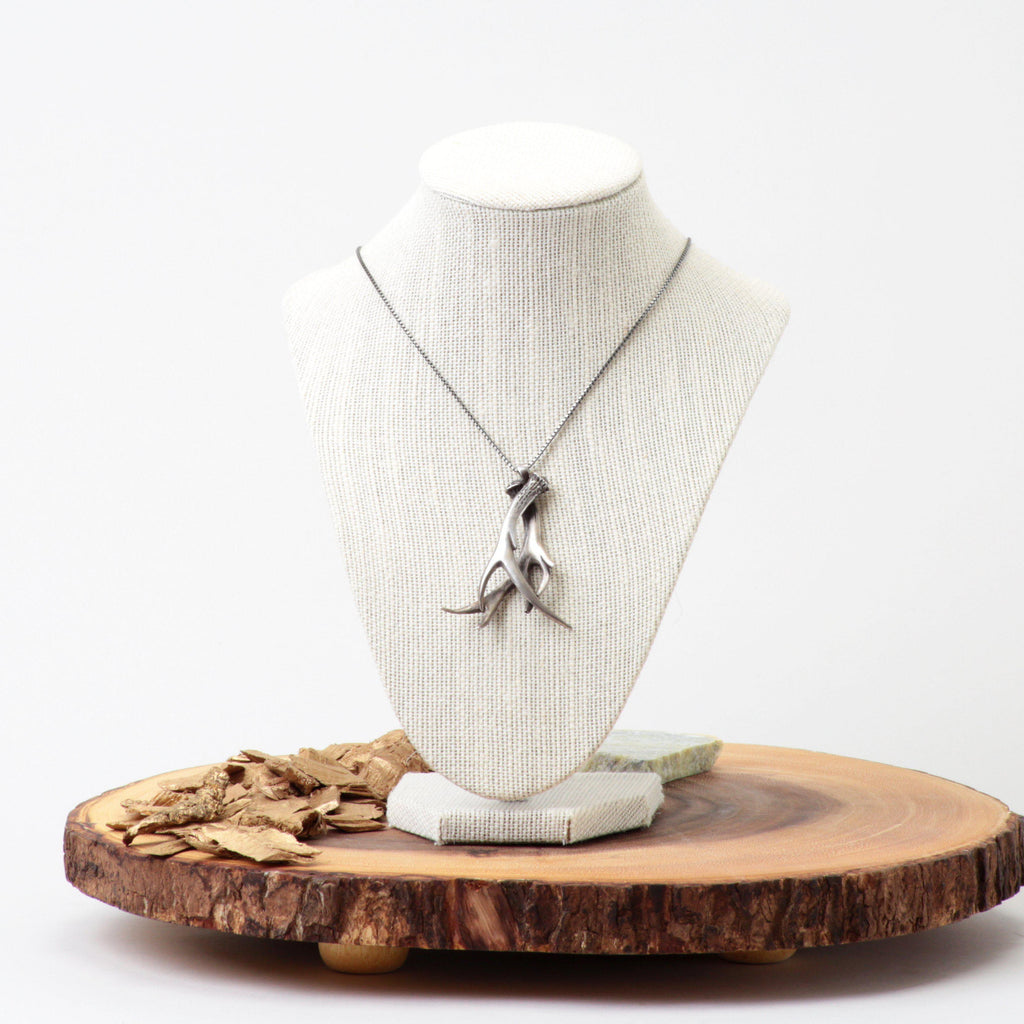 Double Shed Antler-Necklace-Peaks & Prairies Jewellery