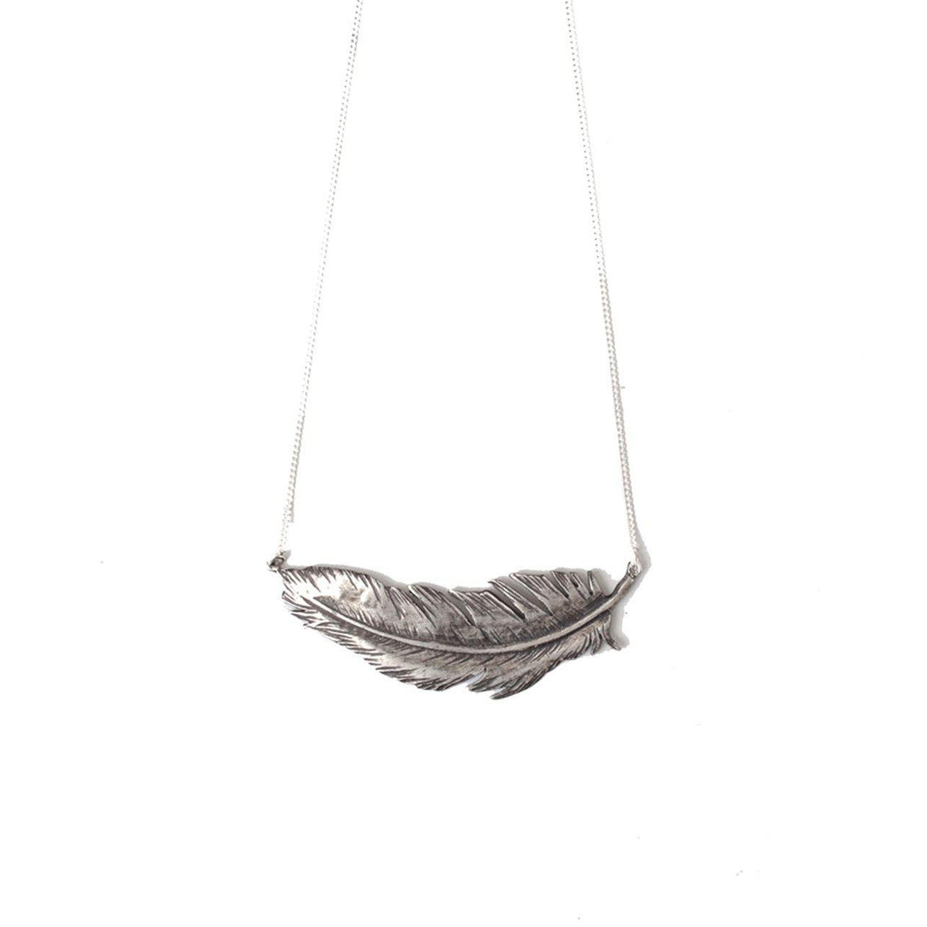 Floating Feather-Necklace-Peaks & Prairies Jewellery