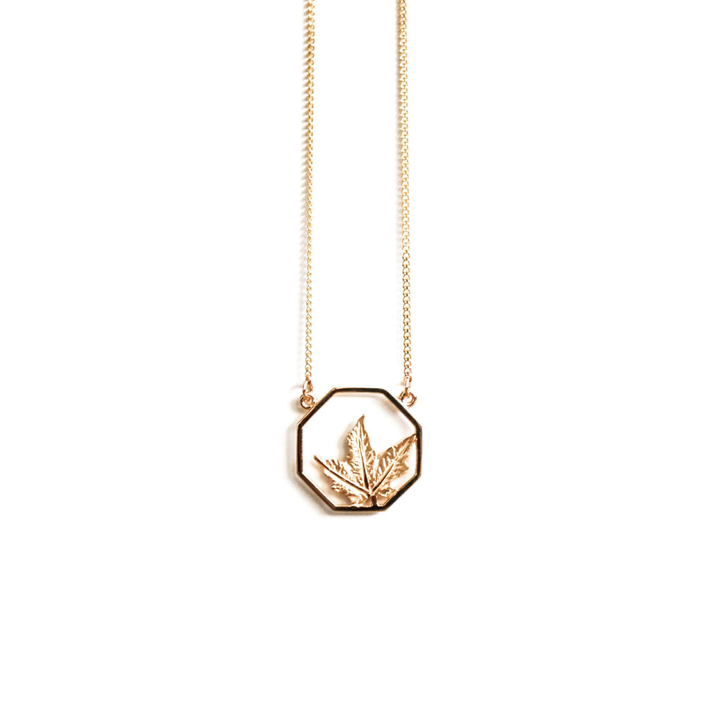 Gold Maple-Necklace-Peaks & Prairies Jewellery