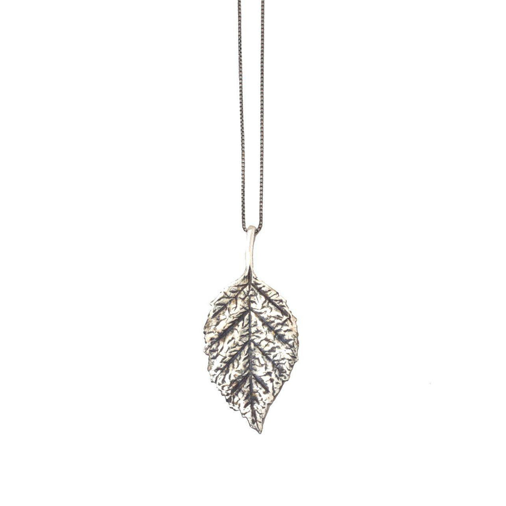 White Birch Leaf-Necklace-Peaks & Prairies Jewellery